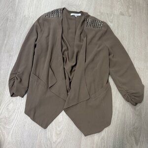 Women's Naked Zebra Blazer - Olive - Small